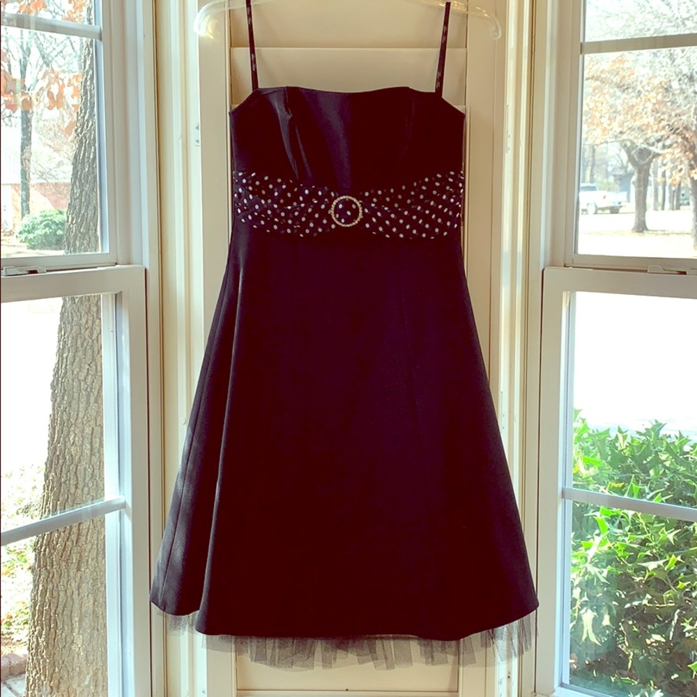 Black, Strapless, Cocktail Dress